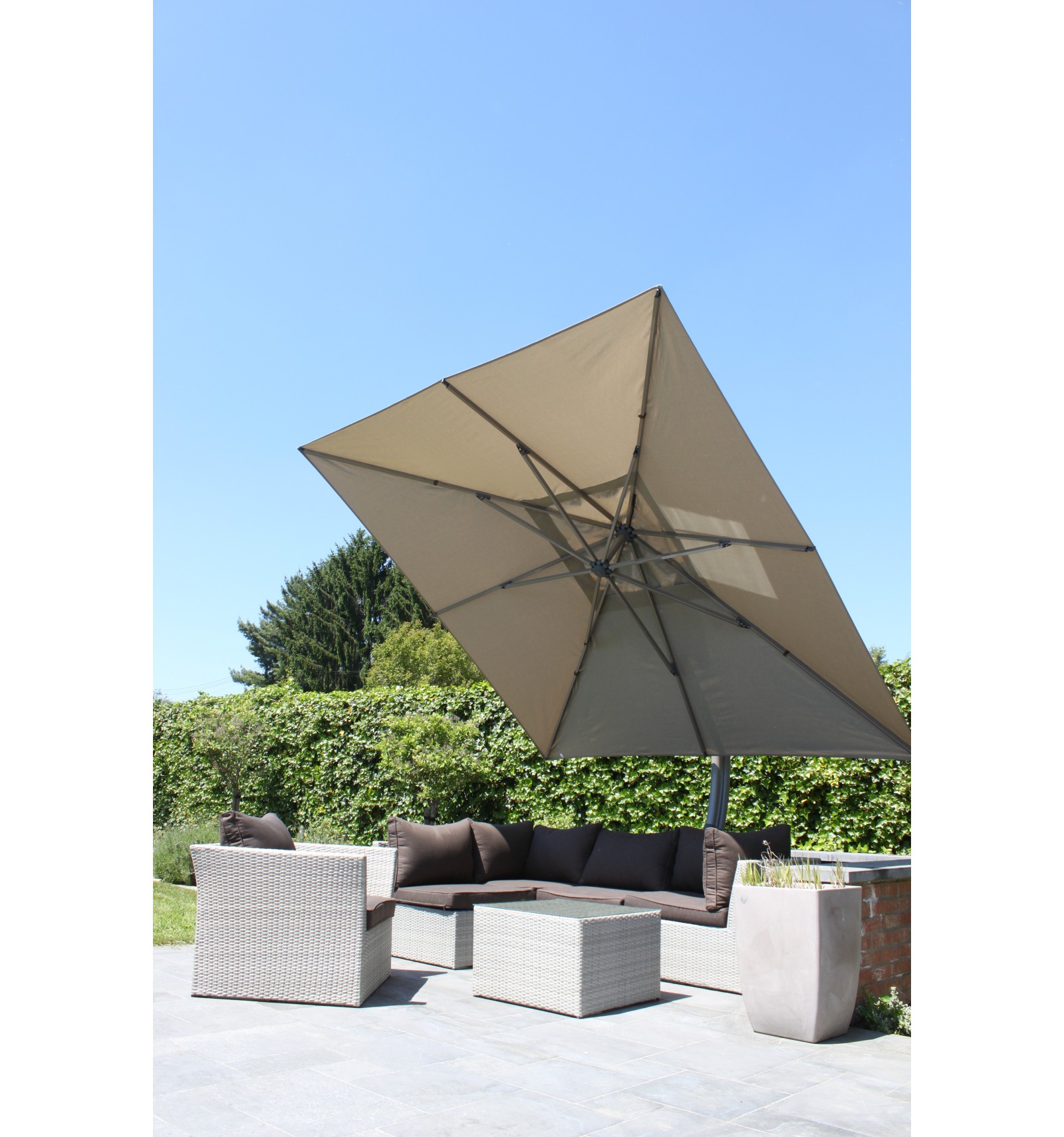 spade kjole Kæmpe stor Easy Sun square swivelling parasol - 320