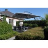 Sun Garden - Easy Sun cantilever parasol 320 Square without flaps - Olefin Titanium canvas