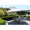 Sun Garden - Easy Sun cantilever parasol XL375 Round without flaps - Olefin light Grey canvas