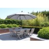 Cantilever parasol Sun Garden - Easy Sun 375 XL without flounces- Olefin Light Grey canvas