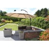 Cantilever parasol Sun Garden - Easy Sun 375 XL without flounces - Olefin Light Taupe canvas