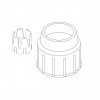 clamp nut + universal reduction ring WHITE