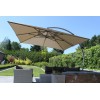 Sun Garden - Easy Sun cantilever parasol Square without flaps - Olefin LIGHT Taupe canvas