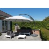Sun Garden - Easy Sun cantilever parasol XL375 Round without flaps - Olefin light Grey canvas