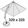 Complete rib 320 kit (white) for Easy Sun parasol