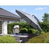 Cantilever Sun Garden - Easy Sun parasol XL375 round without flaps - Titanium Olefin canvas 