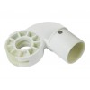 Complete head with tube and brake shoe in White for Sun Garden - Easy Sun parasol
