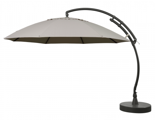 Cantilever parasol Sun Garden - Easy Sun 375 XL without flounces - Olefin Light Taupe canvas