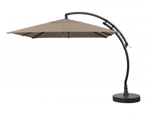 Cantilever parasol Sun Garden - Easy Sun 300 Square without flaps - Olefin Light Taupe canvas