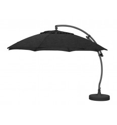 Cantilever parasol Sun Garden - Easy Sun 375 XL without flounces - Olefin Carbone canvas