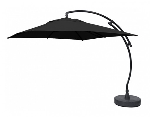 Cantilever parasol Sun Garden - Easy Sun 320 Square without flaps - Olefin Carbone canvas