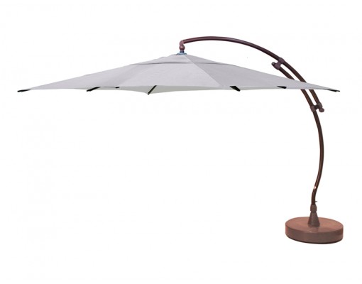 Cantilever parasol Sun Garden - Easy Sun 320 Square without flaps - Olefin Titanium canvas