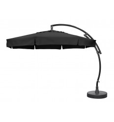 Cantilever parasol Sun Garden - Easy Sun 350 Classic with flounces - Olefin Carbone canvas