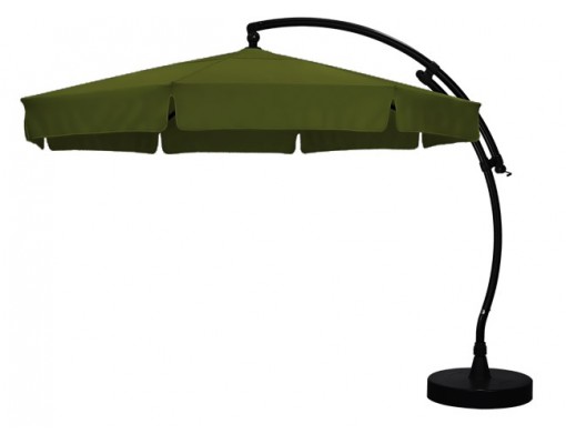 Cantilever parasol Sun Garden - Easy Sun 350 Classic with flounces - Olefin Forest Green canvas