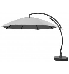 Cantilever parasol Sun Garden - Easy Sun 375 XL without flounces- Olefin Light Grey canvas