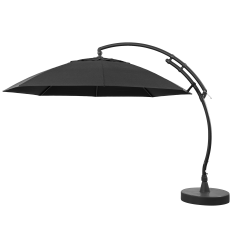 Cantilever parasol Sun Garden - Easy Sun 375 XL without flounces - Olefin Carbone canvas